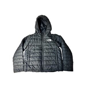 The North Face Kids Black Circular Design Hooded Puffer Jacket Adolescent XS 6
